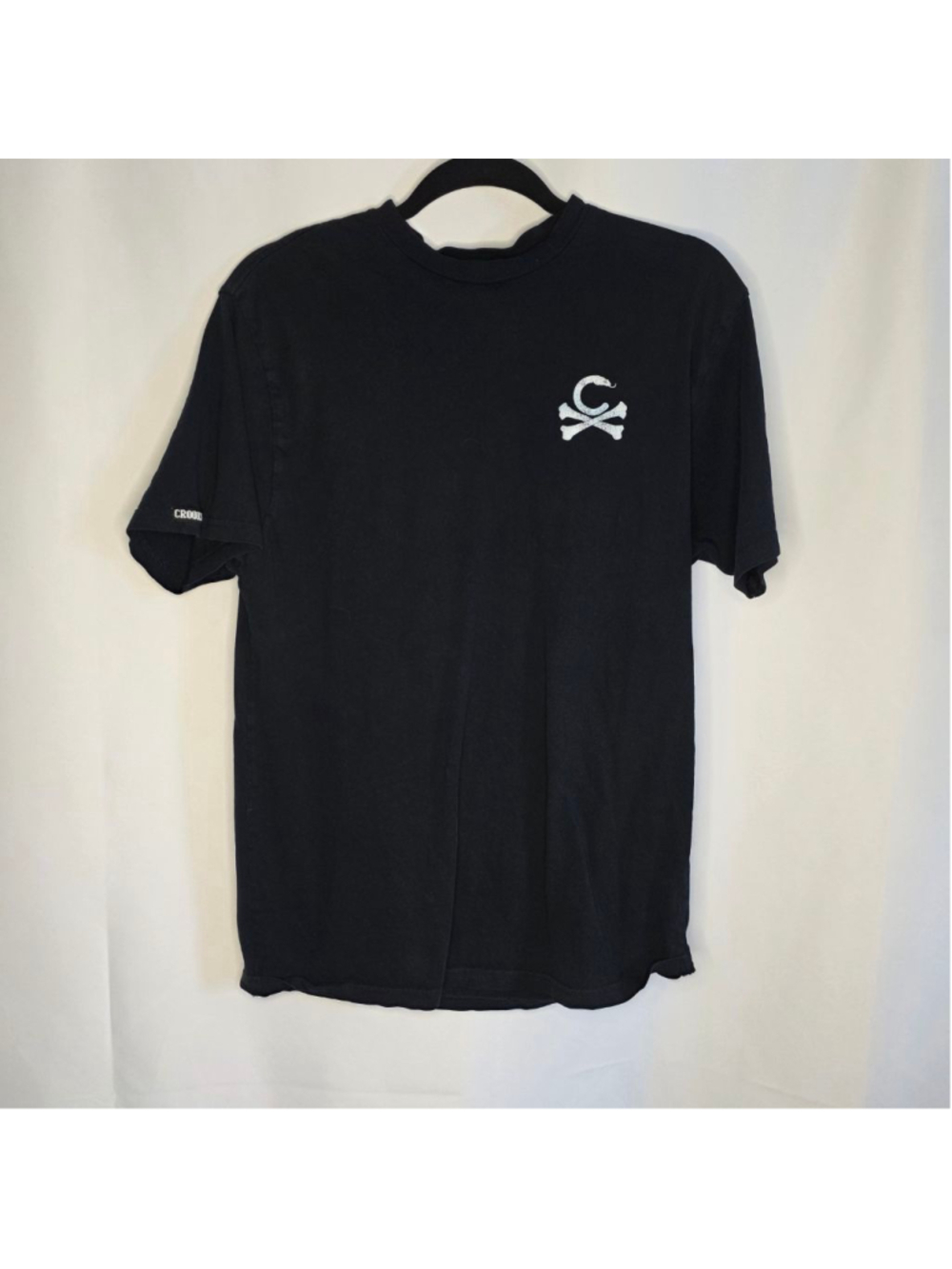 Men's Crooks & Castles Short Sleeve Tee Medium Black White